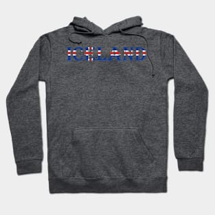 Souvenir of Iceland with Flag and text Hoodie